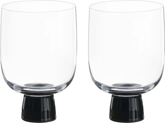 Design Is This Σετ Ποτήρια Ουίσκι / Κοκτέιλ/Ποτού / Νερού από Γυαλί σε Μαύρο Χρώμα 2τμχ