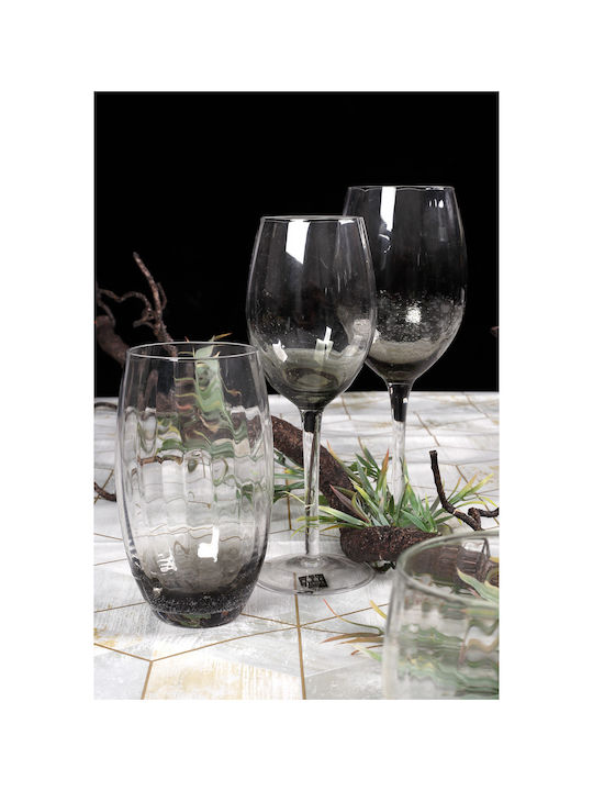 HFA Set of Glasses for White Wine made of Glass in Gray Color 330ml 6pcs