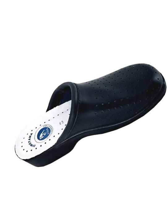 Adco Adco Männlich Leder Holzschuhe Schwarz
