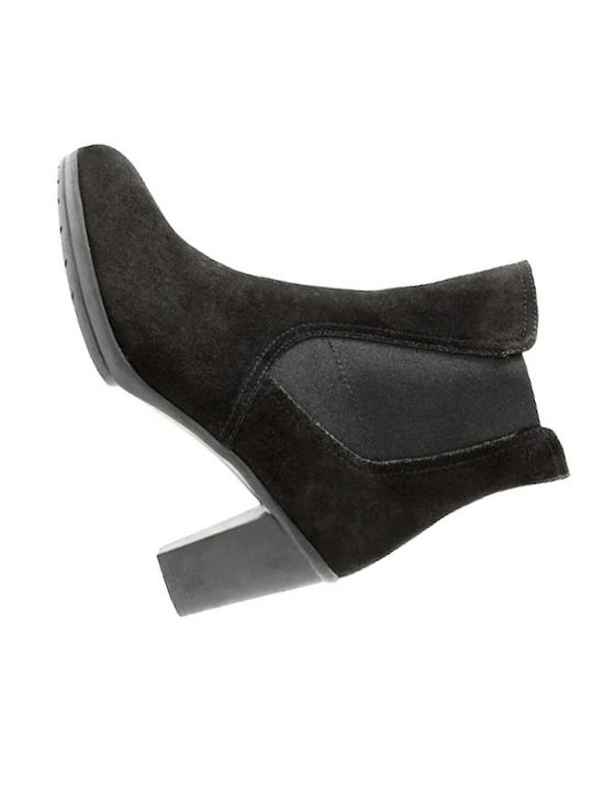 Adhare 2.0 Memory Cushion Suede Women's Ankle Boots with Medium Heel Black