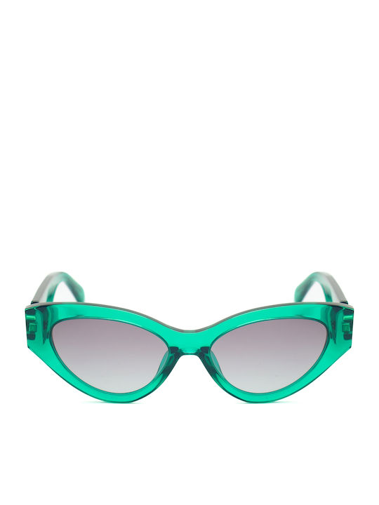Tous Women's Sunglasses with Green Plastic Frame and Gray Gradient Lens STOB84S 0T52