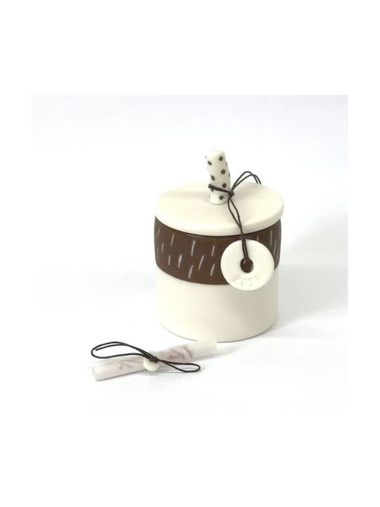 Treis Grammes Handmade Tabletop Lucky Charm White Ceramic 2026 6x6cm 1pcs