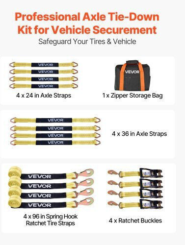 Vevor Car Towing Strap In Yellow Colour