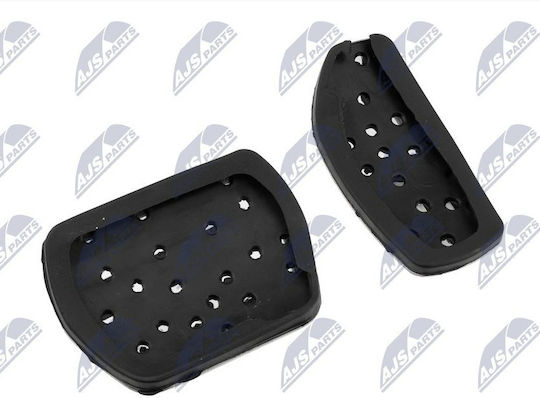 NTY Car Pedal Set Non Slip for Nissan Renault Qashqai Kadjar Koleos Silver 3 Pieces