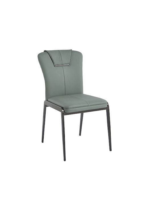 Andria Dining Room Metallic Chair Green 47x60x86cm 2pcs