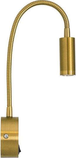 GloboStar Goose Einzel LED Warmes Weiß Spot in Gold Farbe