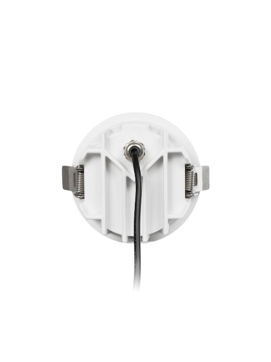 GloboStar Metallic Recessed Spot with Integrated LED and Natural White Light White 8x8cm. 1pcs