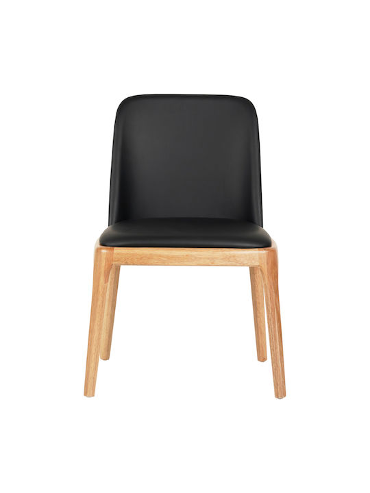 Furlan Dining & Kitchen Chairs with Artificial Leather Black 2 Pieces 54.5x67x64cm