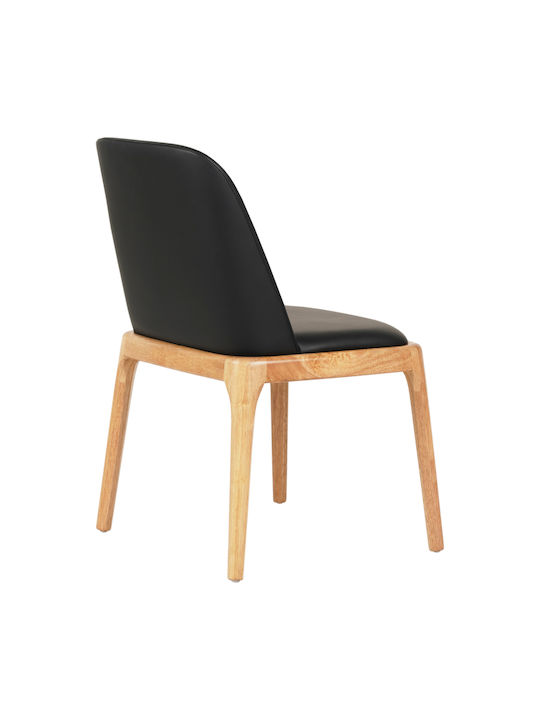 Furlan Dining & Kitchen Chairs with Artificial Leather Black 2 Pieces 54.5x67x64cm