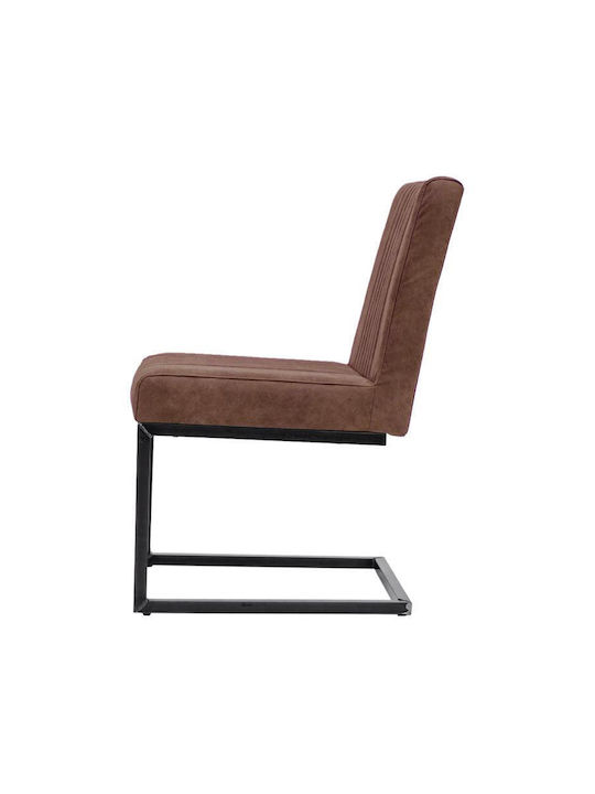 Evita Dining Room Metallic Chair Taupe 50x47x85cm 2pcs