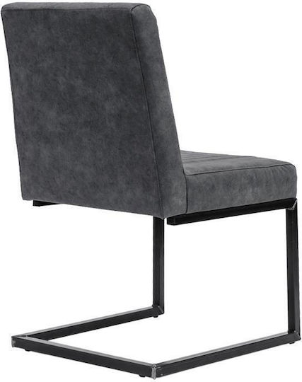 Evita Dining Room Metallic Chair Grey 50x47x85cm 2pcs