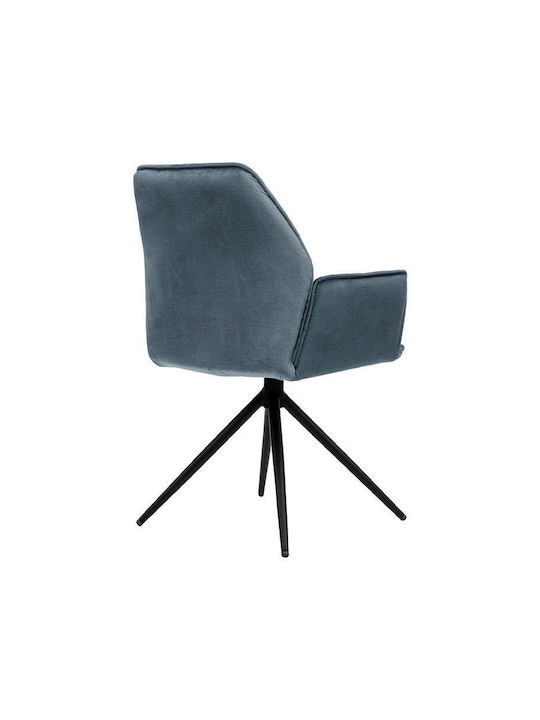 Dorothee Dining Room Metallic Armchair Sky Blue 58x46x91cm 2pcs