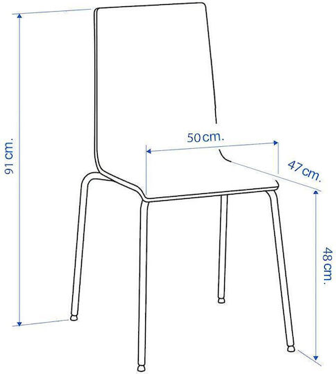 Elvira Dining Room Fabric Chair Grey 50x47x91cm 2pcs