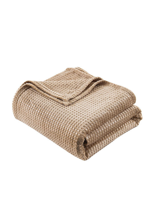 Beauty Home Κουβέρτα Fleece Υπέρδιπλη 220x240εκ. Μπεζ