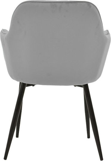Noor Scaune Sala de mese Catifelate Catifea gri 2buc 58x58x86buc