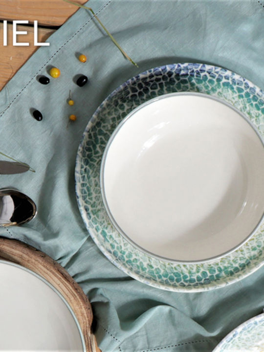 Espiel Lizard Чиния Плитко от Порцелан Оранжев с Диаметър 26см 6бр