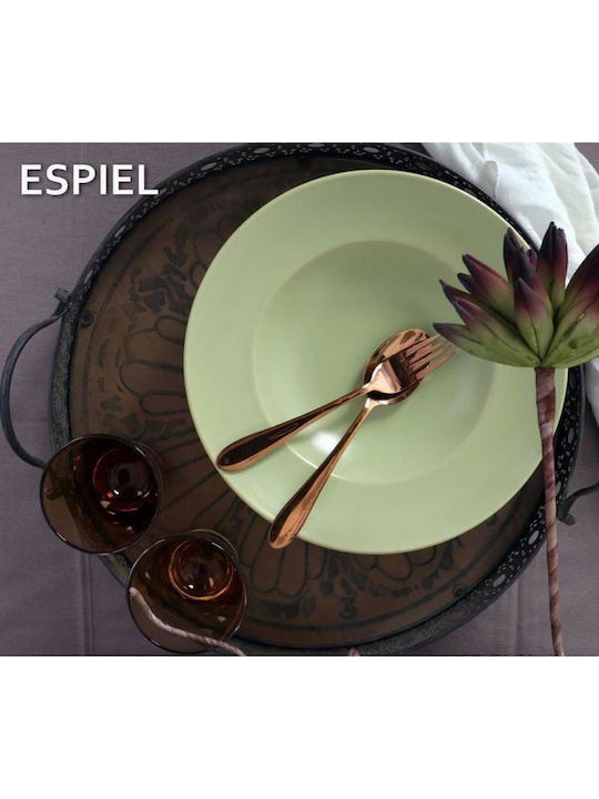Espiel Чиния Паста Керамика Зелен с Диаметър 27см 6бр