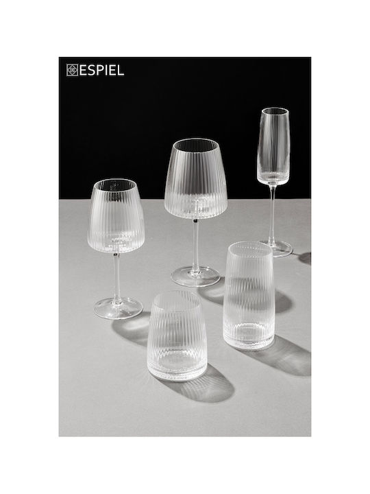 Espiel Dizzy Set Gläser Champagner aus Glas Mit Stiel 250ml 4Stück