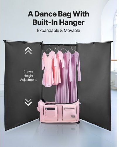 Vevor Sack Voyage Pink with Wheels Fabric