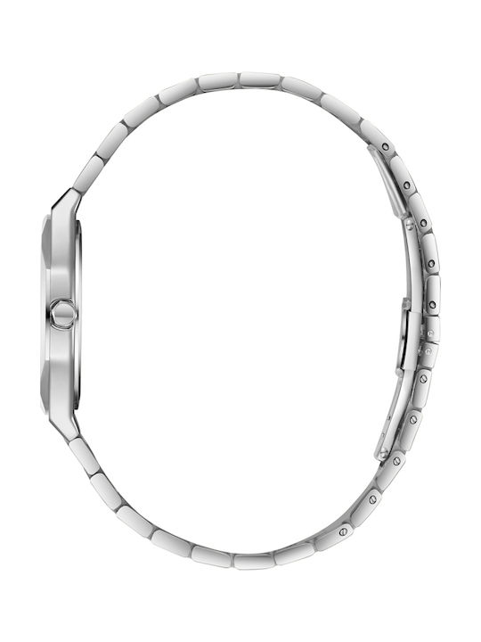 Lee Cooper Γυναικείο Ρολόι 31mm Μπαταρίας με Ασημί Μεταλλικό Μπρασελέ
