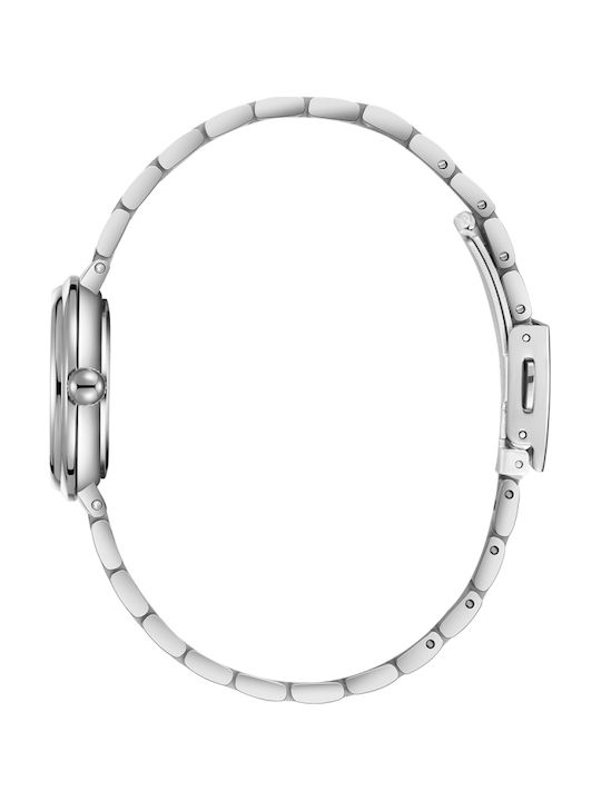 Lee Cooper Γυναικείο Ρολόι 29mm Μπαταρίας με Ασημί Μεταλλικό Μπρασελέ