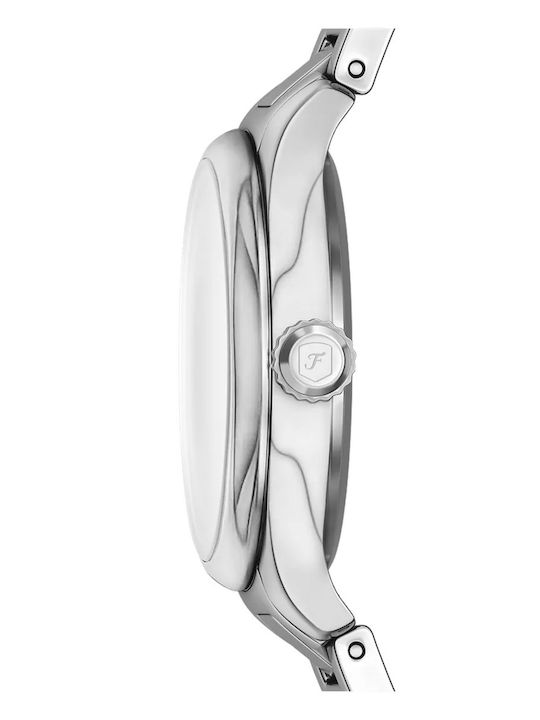 Fossil Ceas Dama 28mm Baterie Cu Brățară Din Metal Roz
