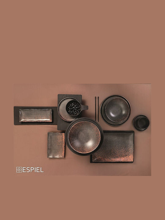 Espiel Sunset Teller Untiefe aus Melamin Braun mit Durchmesser 28cm