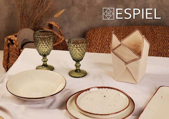 Espiel Terra Cream Placă Joasă Din Porțelan Bej Cu Diametru 24.5cm 6 Bucăți