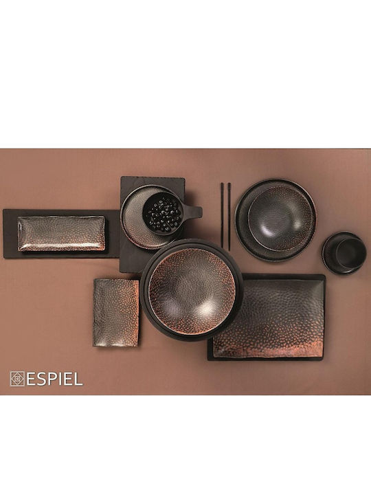 Espiel Sunset Teller Suppe aus Melamin Braun mit Durchmesser 23.5cm