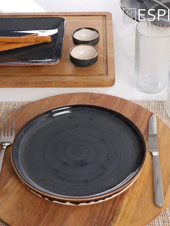 Espiel Terra Grey Plate Shallow Rectangular Gray 30.5x21cm 6pcs