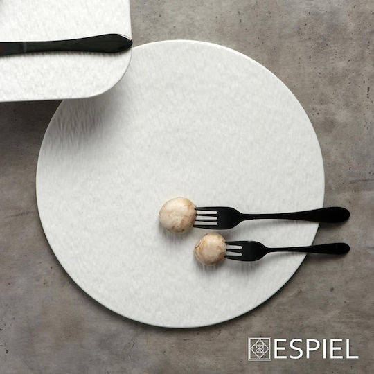 Espiel Siders Plate Shallow Square made of Porcelain White 20.3x20.3cm