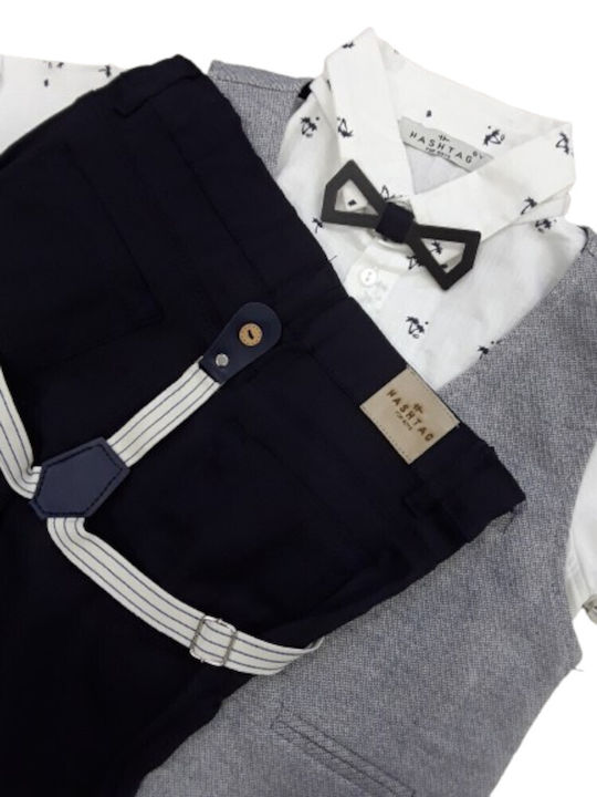 Kids' Set with Shorts Summer 5pcs Gray