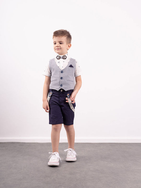 Kids' Set with Shorts Summer 5pcs Gray