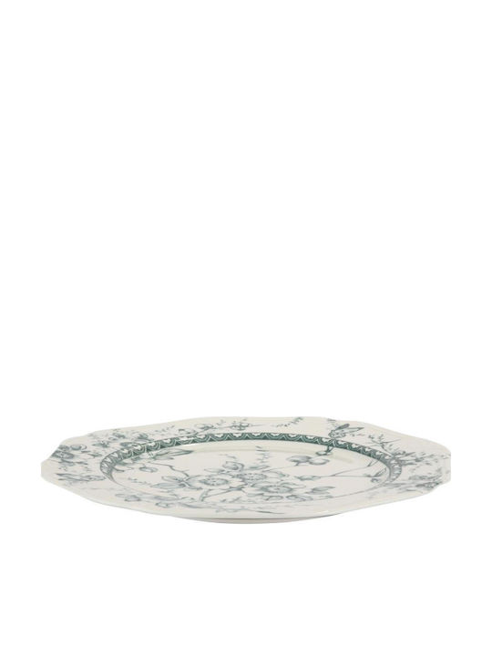 Oriana Ferelli Plate Shallow made of Porcelain Green with Diameter 27cm 6pcs