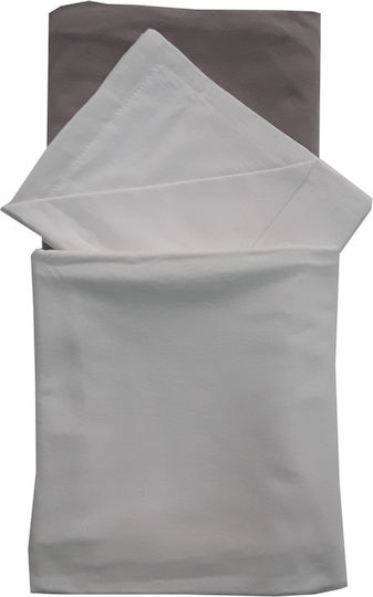 Beboulino Baby Sheets Set Crib Flannel Brown 100x180cm 3pcs