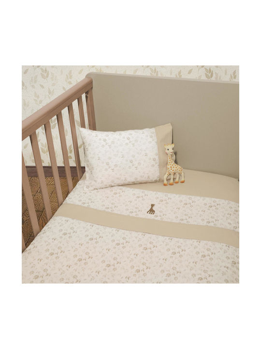 Baby Oliver Σετ με Λάστιχο Μπεζ 70x140εκ.