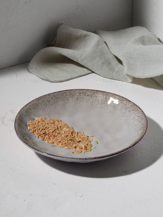 Estia Vignette Stoneware Πιάτο Βαθύ Κεραμικό με Διάμετρο 23cm 6τμχ