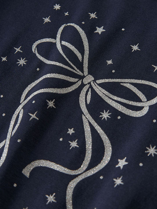 Kids' Shirt Long Sleeve Navy Blue Name