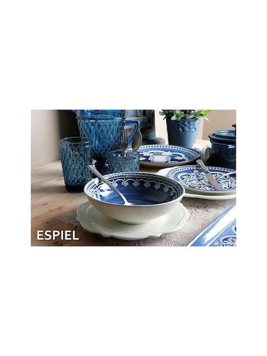 Espiel Tristar Set Gläser Whiskey aus Glas in Blau Farbe 220ml 6Stück