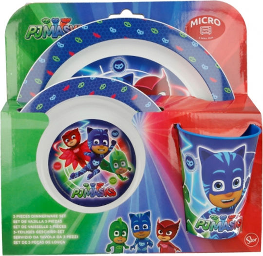 Disney Σετ Φαγητού PJ Masks από Μελαμίνη Μπλε 3τμχ για 2+ μηνών