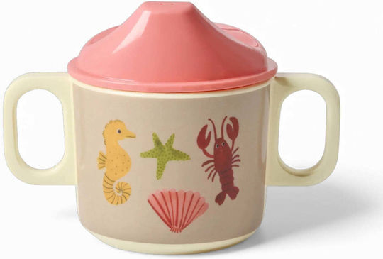 Rice Feeding Set Dinner made of Melamine Pink 4pcs