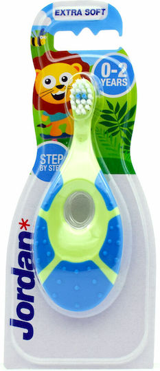 Jordan Step Extra Soft Periuță de Dinți pentru Bebeluși 0m+ Verde- Albastru