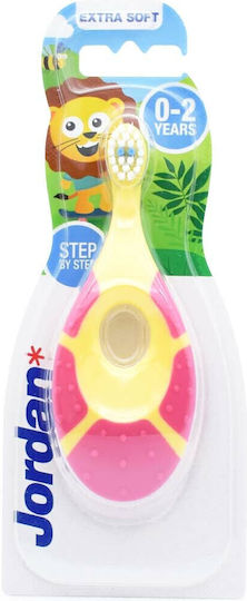 Jordan Step 1 Baby Toothbrush for 0m+ Yellow / Pink
