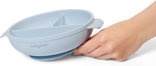 Babyono Baby Food Plate made of Silicone Blue