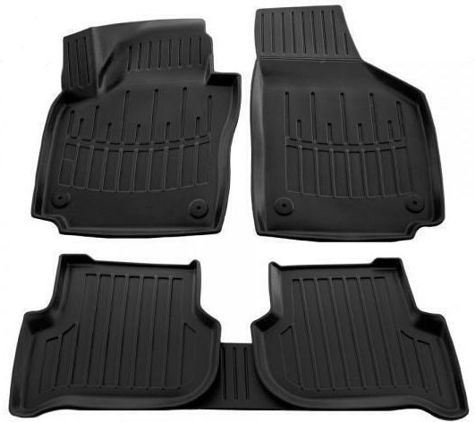 Race Axion Set of Front and Rear Mats 5pcs Tray Type for Skoda Yeti Volkswagen Golf Plus 2005-2014 Black