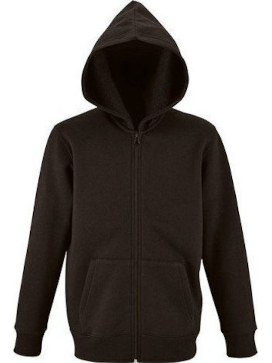 Polar Bluza și Hanorac Pentru Copii Cardigan Cu Glugă și Buzunare Neagră Stone