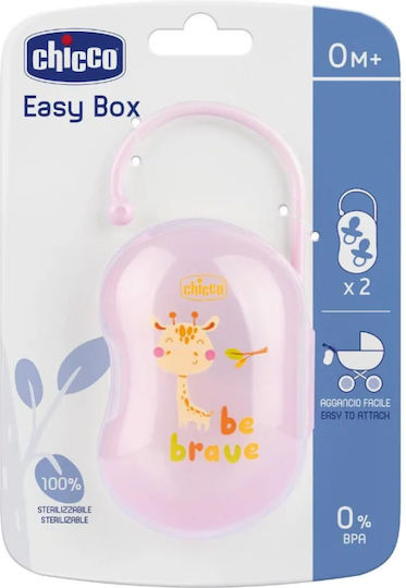Chicco Case Pacifier Easy Box made of Plastic Pink