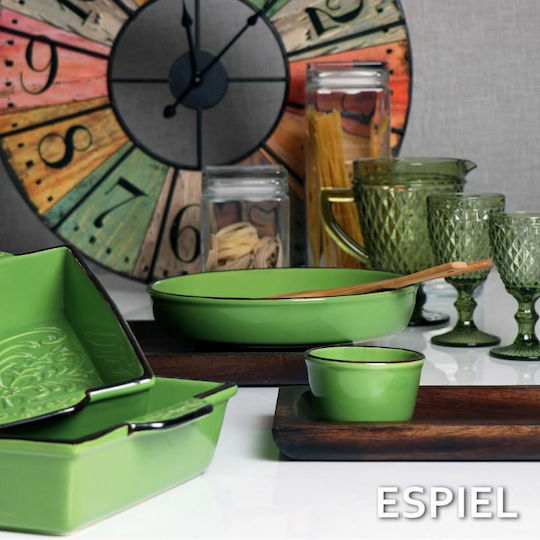 Espiel Tristar Set of Glasses Water made of Glass in Green Color Stemmed 280ml 6pcs