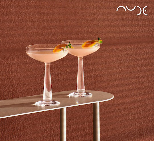 Espiel Set Pahare Șampanie / Cocktail Nude Big Top Cristaline Cu Picior 235ml 6 Bucăți