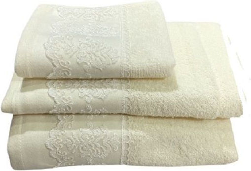 Lino Home Bath Towel Set 3pcs Cordon Ekru